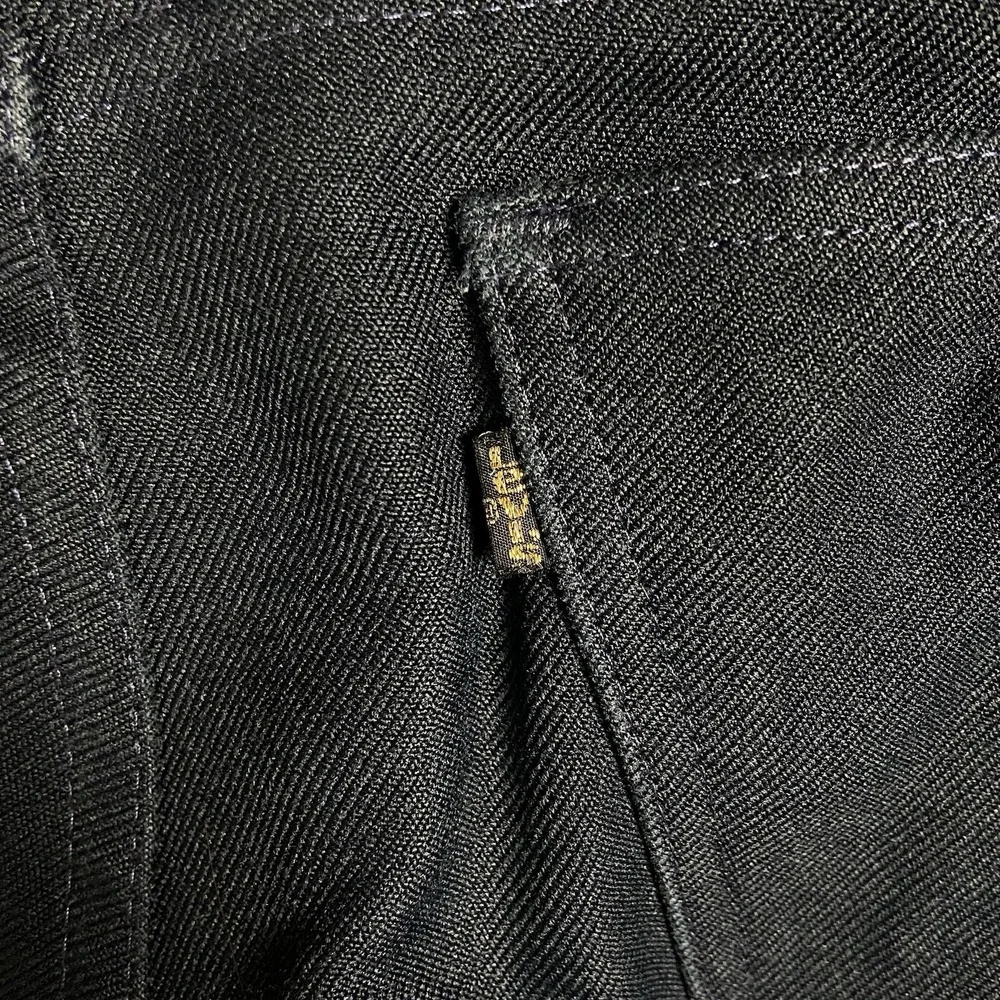 Vintage 90s Levi's Action Slacks Size 33x29 Navy Blue Pleated Black Tab